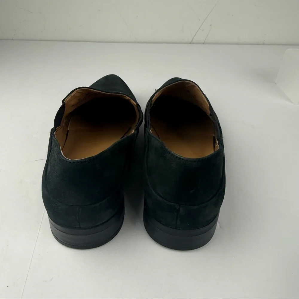 Franco Sarto Womens 7 Kyla Black Suede Slip On Flat